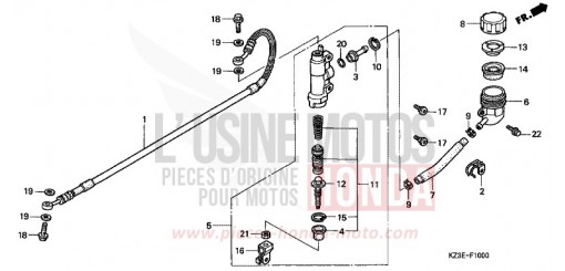 MAITRE-CYLINDRE FREIN AR. CR250R1 de 2001